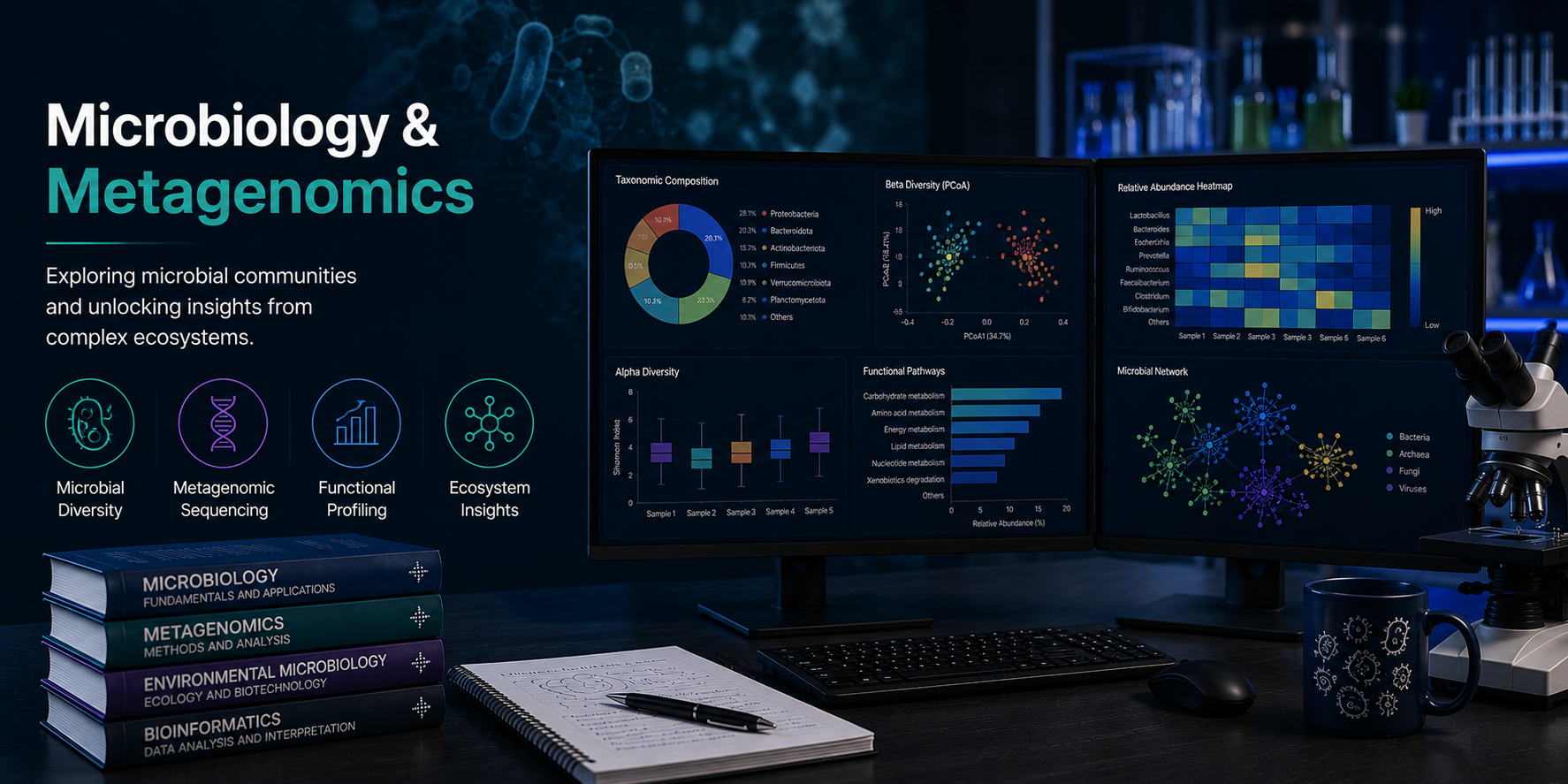 BioinformaticsNext microbiology and metagenomics bioinformatics research area