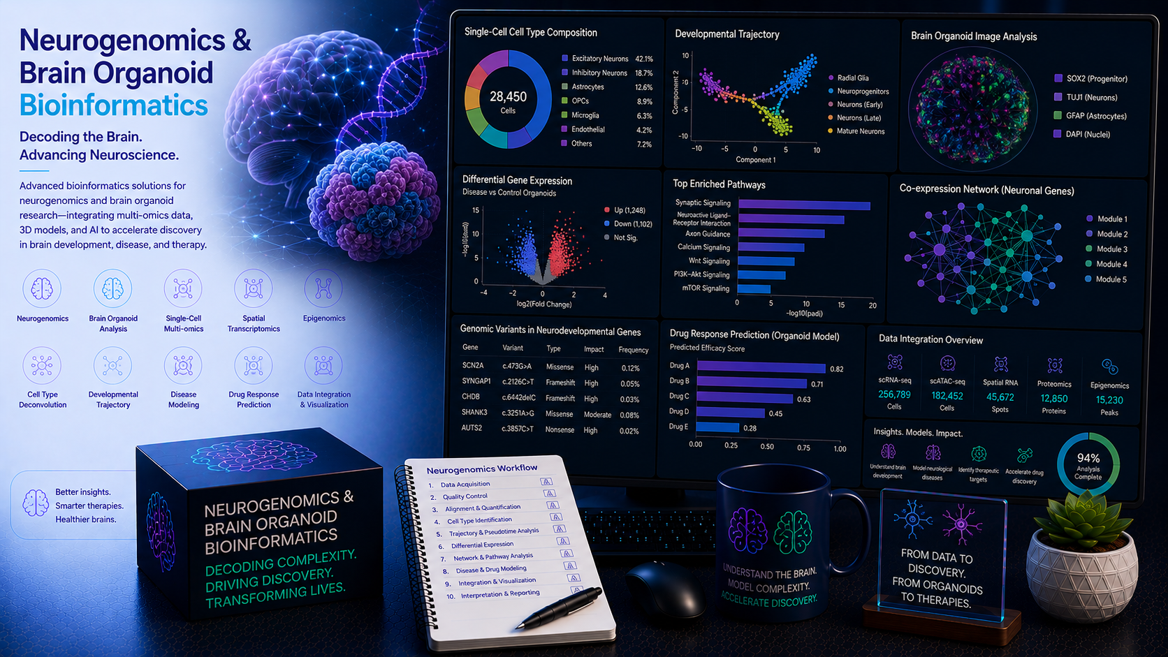 BioinformaticsNext neurogenomics brain organoid snRNA-seq spatial neuroscience CNS